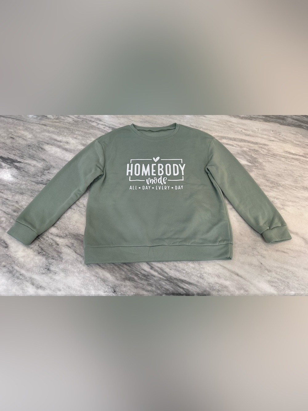 NWOT Homebody Mode Olive Green Crewneck Sweatshirt